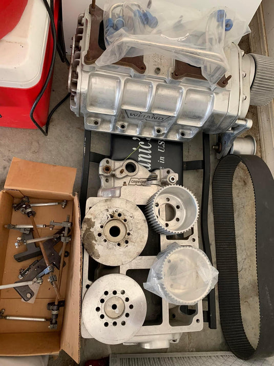Ready to Bolt-On 8-71 Weiand SBC Supercharger Setup