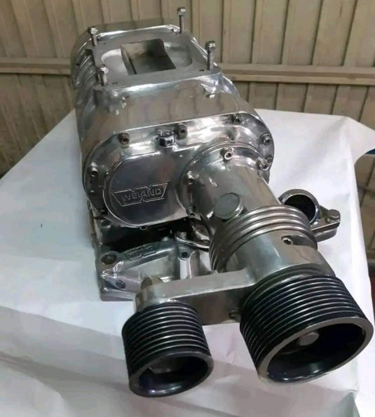 Polished Weiand 177 Blower for SBC - Complete Set in Excellent Condition!