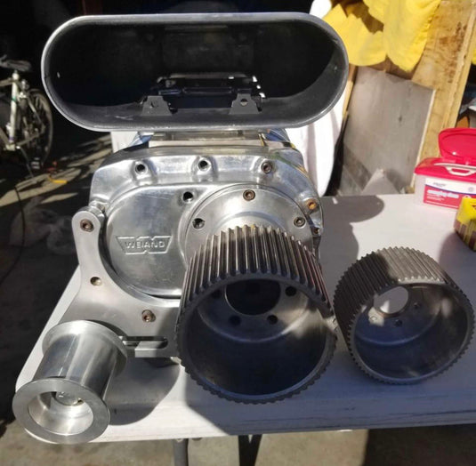 Complete polished 871 Weiand Supercharger kit