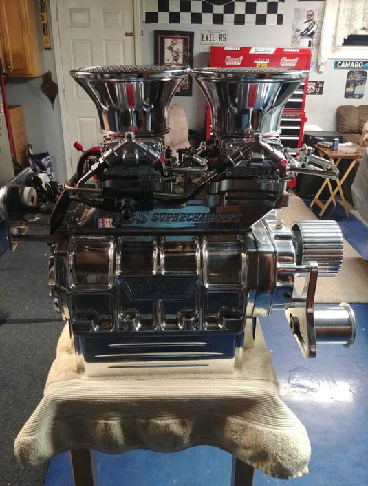 Complete Weiand 671 blower setup