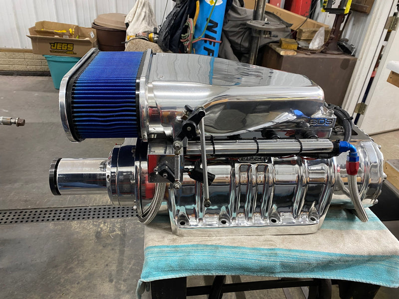 Load image into Gallery viewer, BDS Polished 14-71 Blower System with EFI