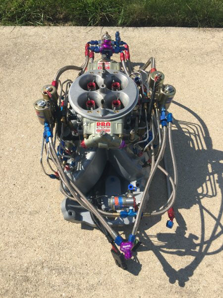 BBC 10.2 Deck Intake w/ Pro Systems 1300 Nitrous Carb & Complete 2-Stage NOS Fogger System