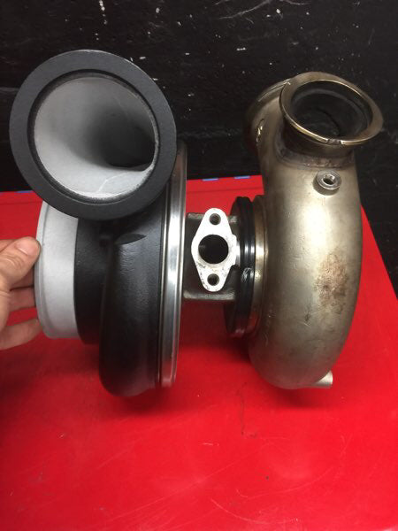 Load image into Gallery viewer, Freshly Powder-Coated Precision Gen 1 Pro Mod 94MM Turbo Chargers