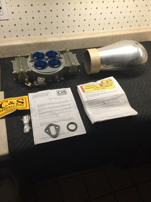C&S 1100CFM Blow-Through Dominator Carburetor with Steve Morris Pro Series Carb Hat!