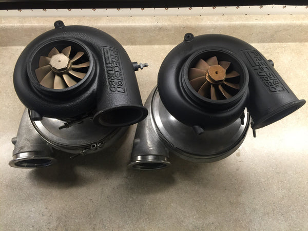 Load image into Gallery viewer, Custom Look, Max Power: 90MM Precision Pro Mod Journal Bearing Twin Turbos (Black Hot)
