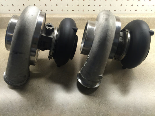 Custom Look, Max Power: 90MM Precision Pro Mod Journal Bearing Twin Turbos (Black Hot)