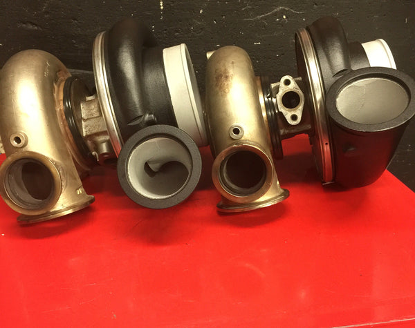 Freshly Powder-Coated Precision Gen 1 Pro Mod 94MM Turbo Chargers