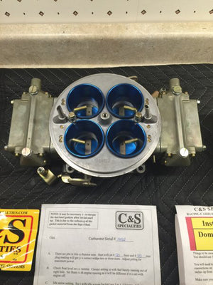 Load image into Gallery viewer, C&amp;S 1100CFM Blow-Through Dominator Carburetor with Steve Morris Pro Series Carb Hat!
